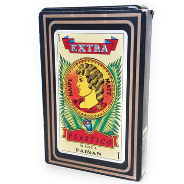 Mexican Playing Cards Naipe Spanish Style Faisan Extra Blue Color, Color Azul