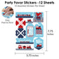 Big Dot of Happiness Railroad Party Crossing - Steam Train Birthday or Baby Shower Party Favor Sticker Set - 12 Sheets - 120 Stickers