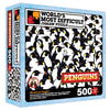 TDC Games World’s Most Difficult Jigsaw Puzzle - Penguins - 500 Pieces Double Sided - 15 in