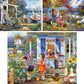 Bits and Pieces - Value Set of Three (3) - 300 Piece Jigsaw Puzzles for Adults - 300 pc Family Spring Vacation Large Piece Jigsaws by Artist Oleg
