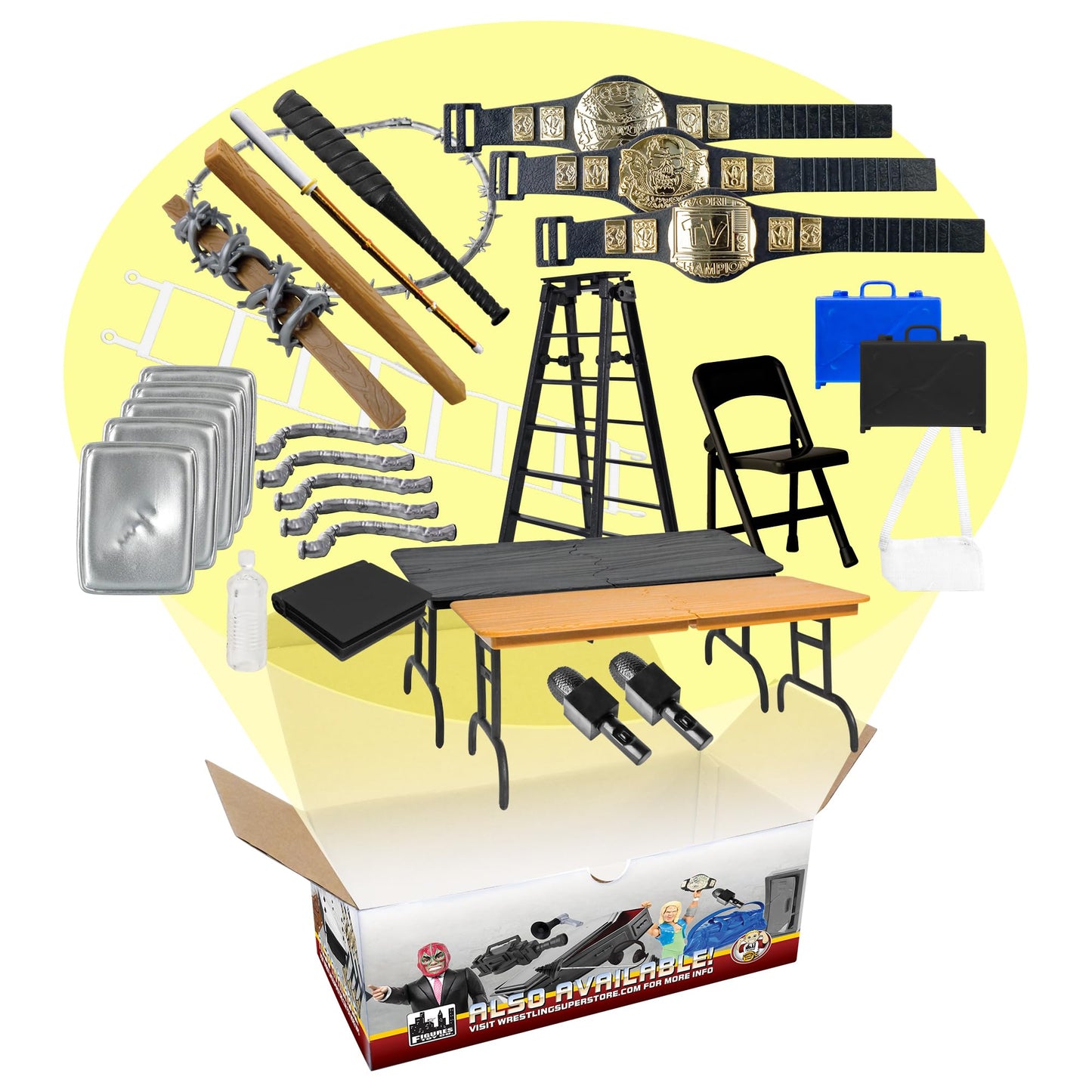 30 Piece Massive Wrestling Figure Accessory Pack for Wrestling Figures