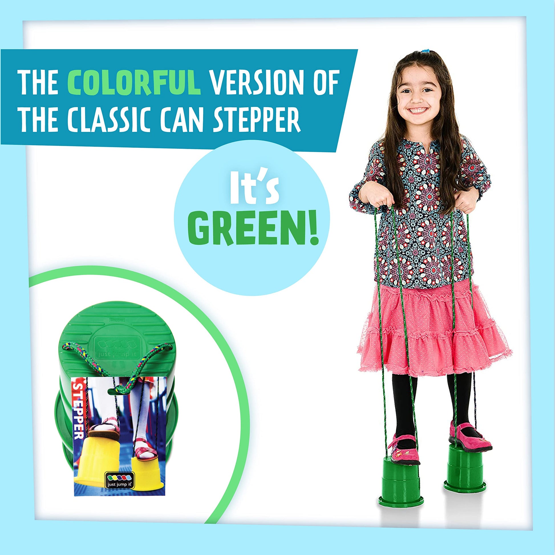 Just Jump It EZ Can Steppers Kids Stilts, Balance Stepping Stones for Kids, Walking Platform Stilt Sensory Stomper Toy for Children