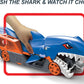 Hot Wheels Shark Chomp Transporter & Includes 1:64 Vehicle