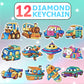 Diamond art Painting Kits For Kids - Make Your Own GEM Keychains - Arts and Crafts for Kids,Girls and Boys - Gem Art Painting Kits - Gift Ideas
