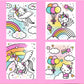 Hello Kitty Aqua Art Pad, 4 Art Pages, On The Go Reusable Water-Reveal Activity Pad, Mess Free Arts and Crafts, Paint with Water Brush Set, Kids Toys