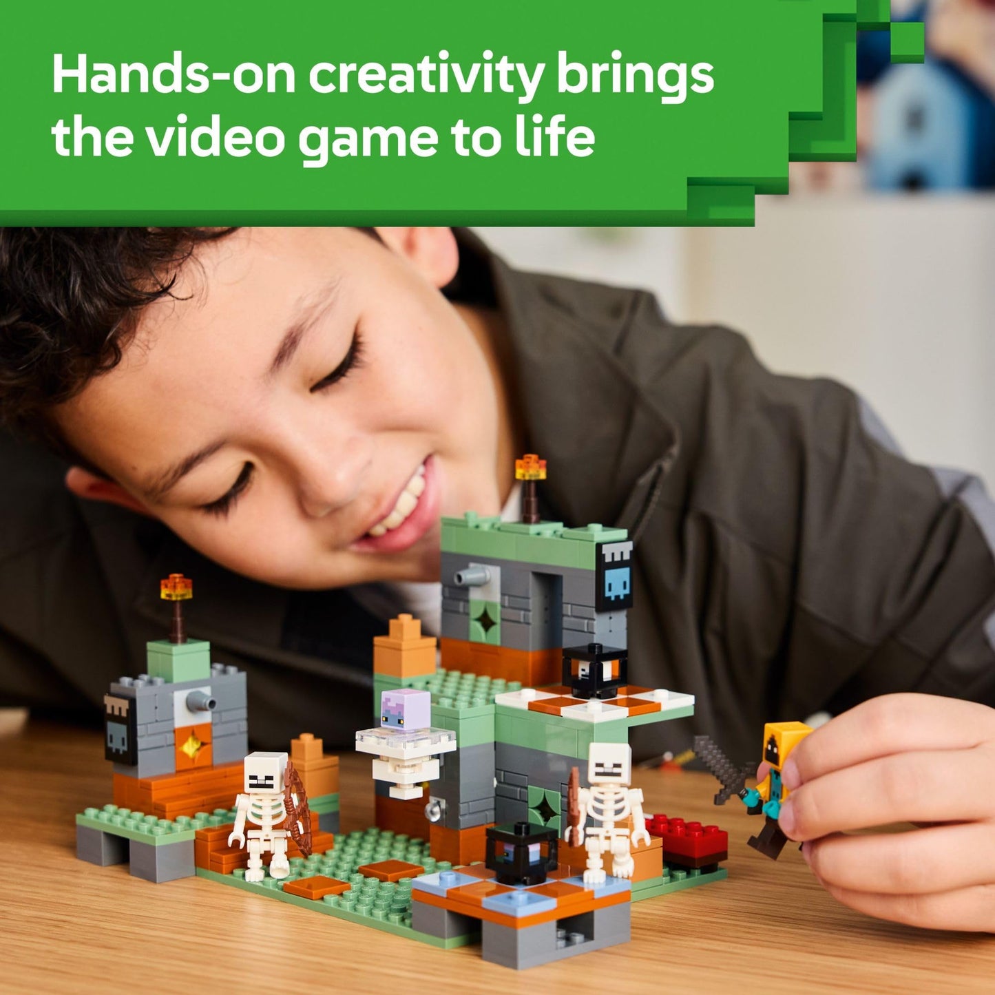 LEGO Minecraft The Trial Chamber Building Toy - Gamer Playset for Kids, Girls and Boys, Ages 8+ - Includes Shadow Hoodie Minifigure for Pretend Play