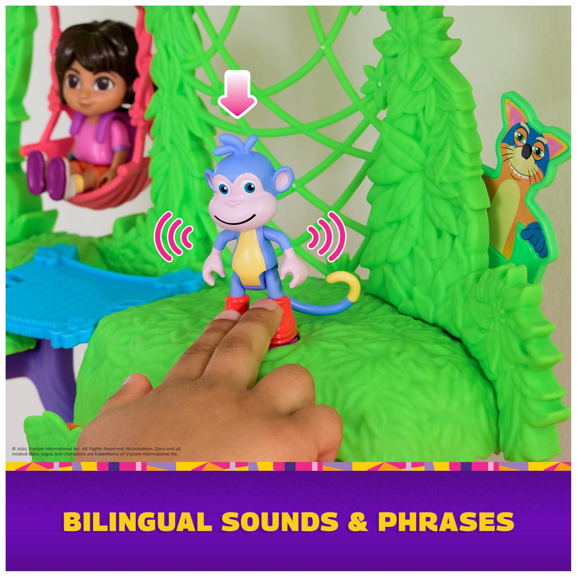 Dora, Explore & Play Rainforest Casita Playset, Dora & Boots Figures, Dollhouse Furniture, Bilingual Phrases, Kids Toys for Girls & Boys Ages 3 and Up