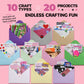 20 Arts & Crafts Kit for Girls - The Surprise Craft Box, All-Inclusive DIY Craft Set with 20 Fun Projects, Individually Packaged, Easy Step-by-Step