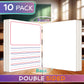 Double Sided Whiteboard Lined Dry Erase Board for Kids - Ruled Writing Board Handwriting Practice - 9x12 with Lines (Story Board 10 Pack)