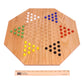 AmishToyBox.com Oak Wooden Chinese Checkers Board Game Set, Hand-Painted, 19" Wide