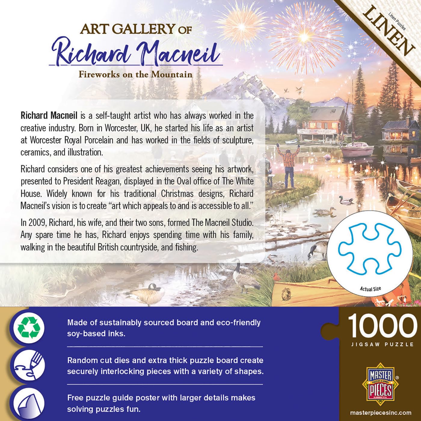 MasterPieces 1000 Piece Jigsaw Puzzle for Adults, Family, Or Youth - Fireworks on The Mountain - 19.25"x26.75"