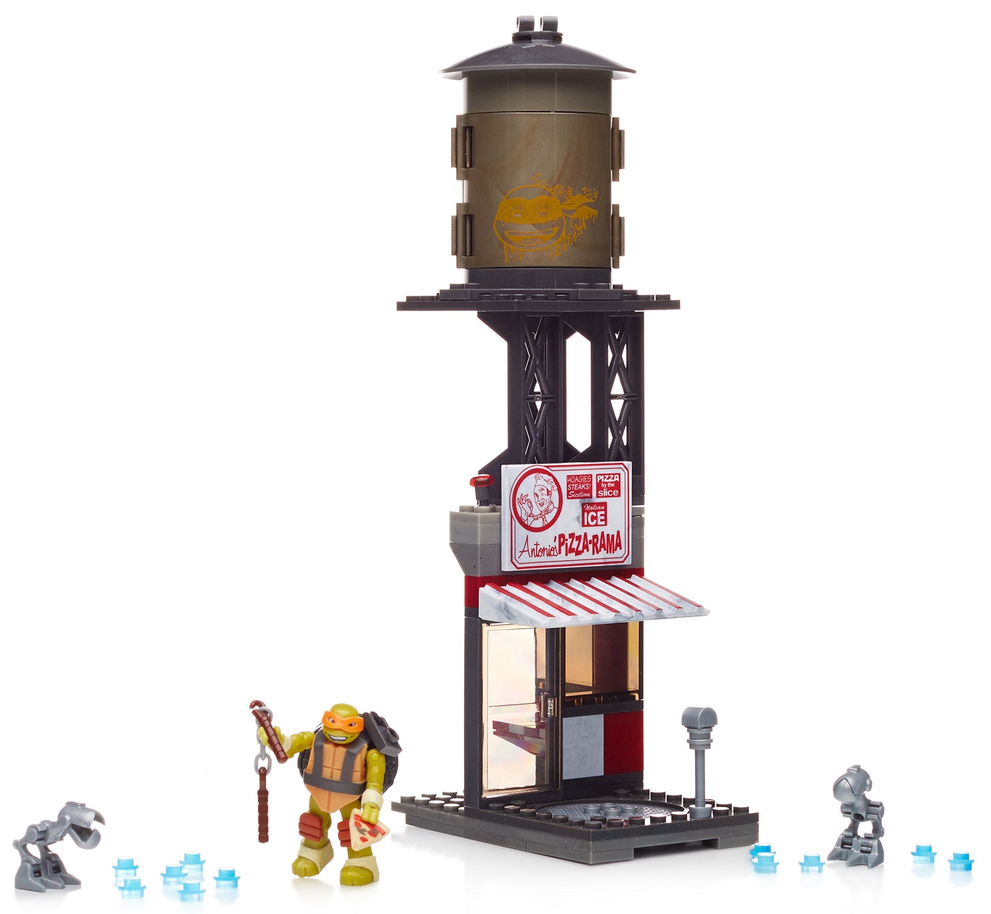 Mega Bloks Teenange Mutant Ninja Turtles Mikey Pizzeria Showdown Building Playset