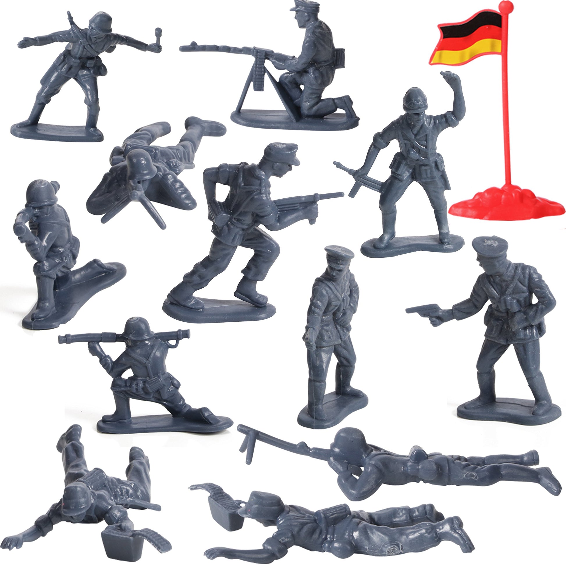 IQ Toys Huge 300 piece Military Base Set, 200 Soldiers & 100 Army Accessories in a Storage Container