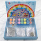 Window Art Kit for Kids - Stained Glass Kits for Kids Includes 16 Suncatchers 16 Ball Keychains 2 Suncatcher Paint Strips 2 Paint Brushes Window Art