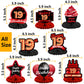 Happy 19th Birthday Red and Black Table Honeycomb Centerpieces Balloons Theme Decor Table Decorations Table Toppers for Girls Women Princess 19 Years