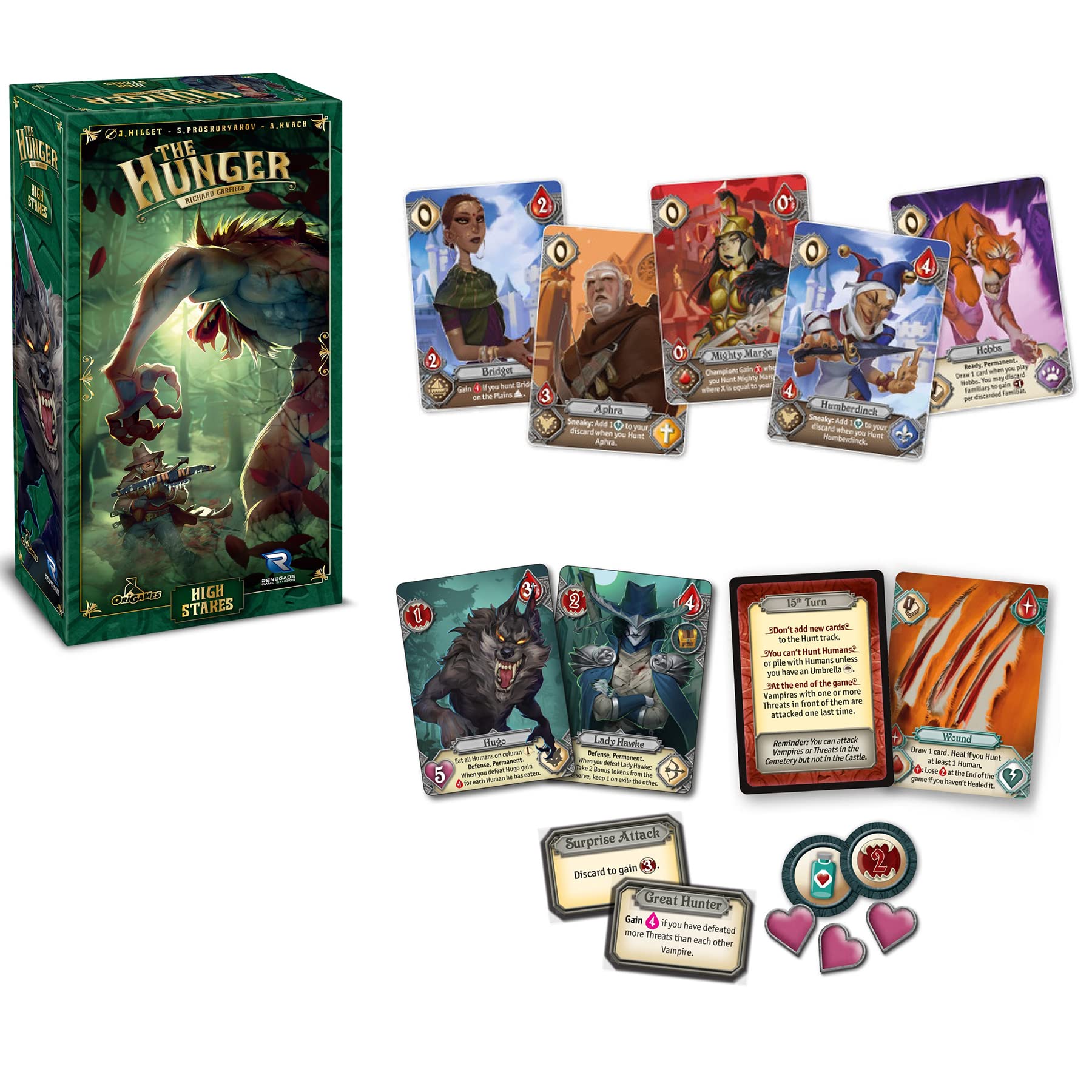 Renegade Game Studios The Hunger: High Stakes Expansion - Deck Building Game, Ages 12+, 2-6 Players, 60 Min