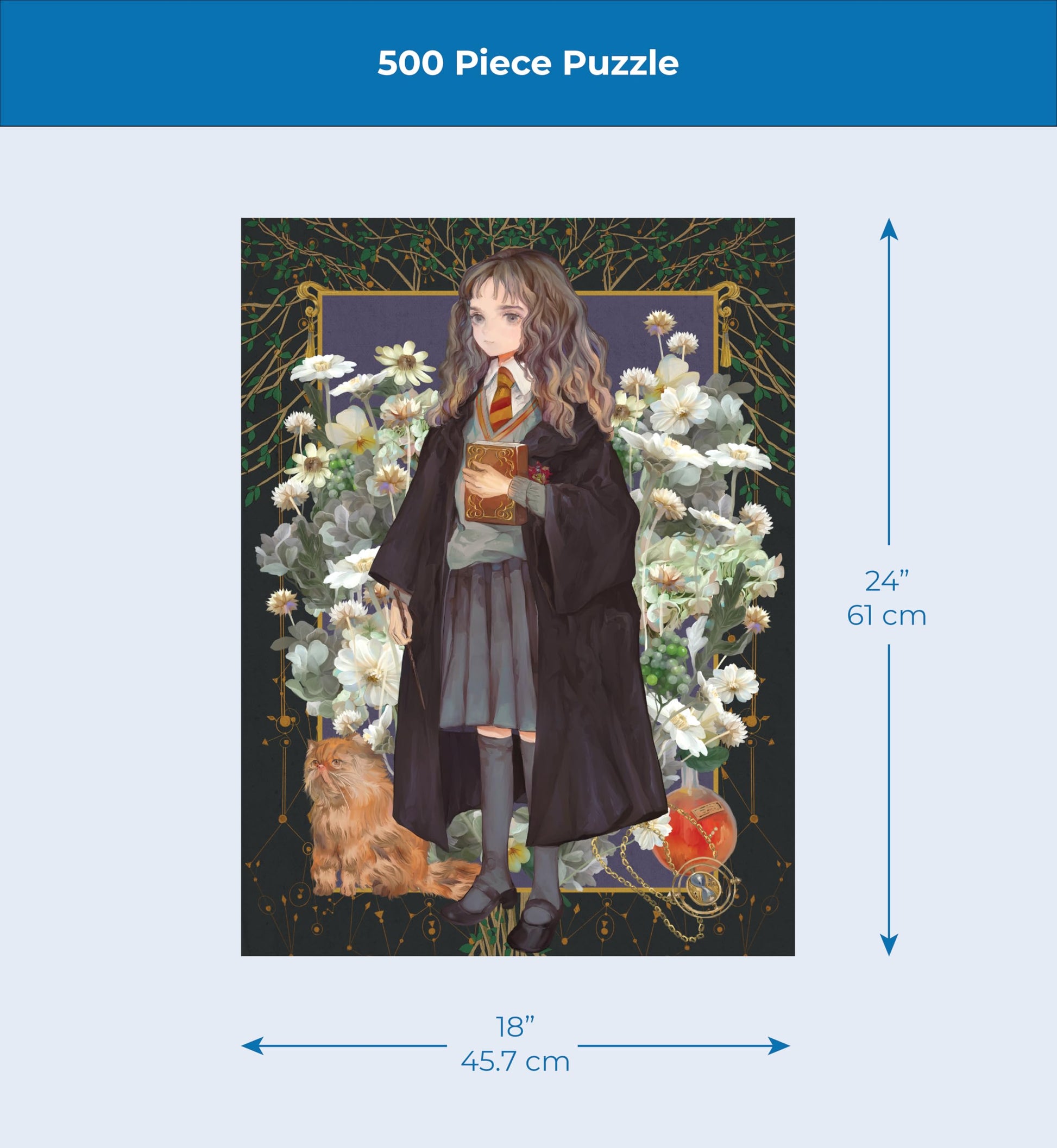 New York Puzzle Company - Harry Potter Hermione Granger - 500 Piece Jigsaw Puzzle for Family Game Nights