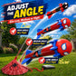 Spider Toys Rocket Launcher for Kids, 4 Spider Foam Rockets & Web Launcher, Adjustable Outdoor Air Rocket Toys, Up to 100 FT, Backyard Birthday Gifts