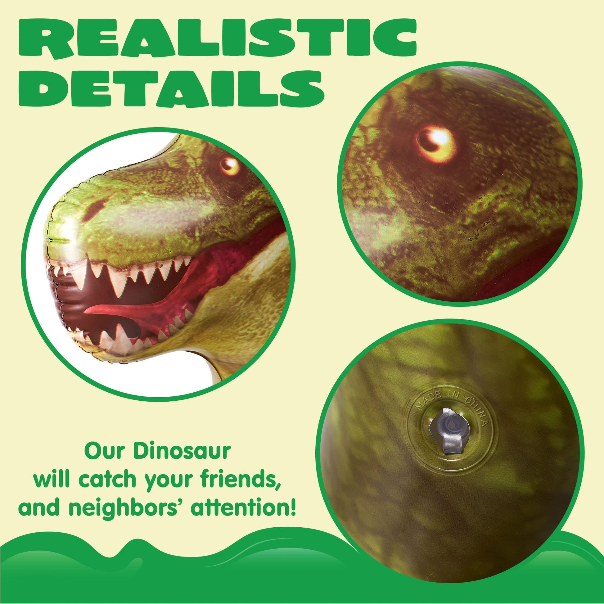 JOYIN 62” Giant T.rex Dinosaur Inflatable for Party Decorations, Birthday Party Gift for Kids and Adults, Dinosaur Pool Toys (Over 5Ft. Tall)