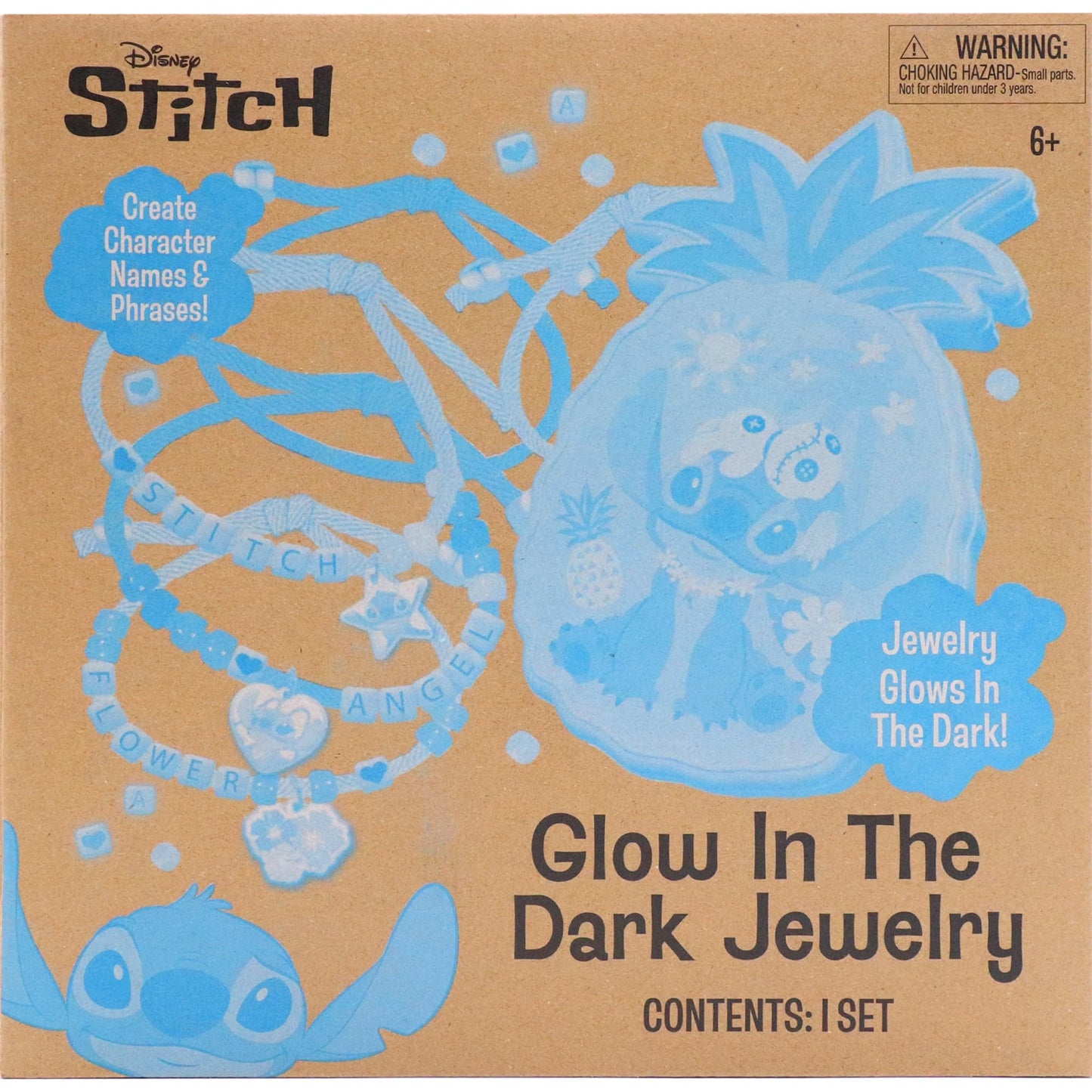 Tara Toys Disney Stitch Glow in The Dark Jewelry Activity Set