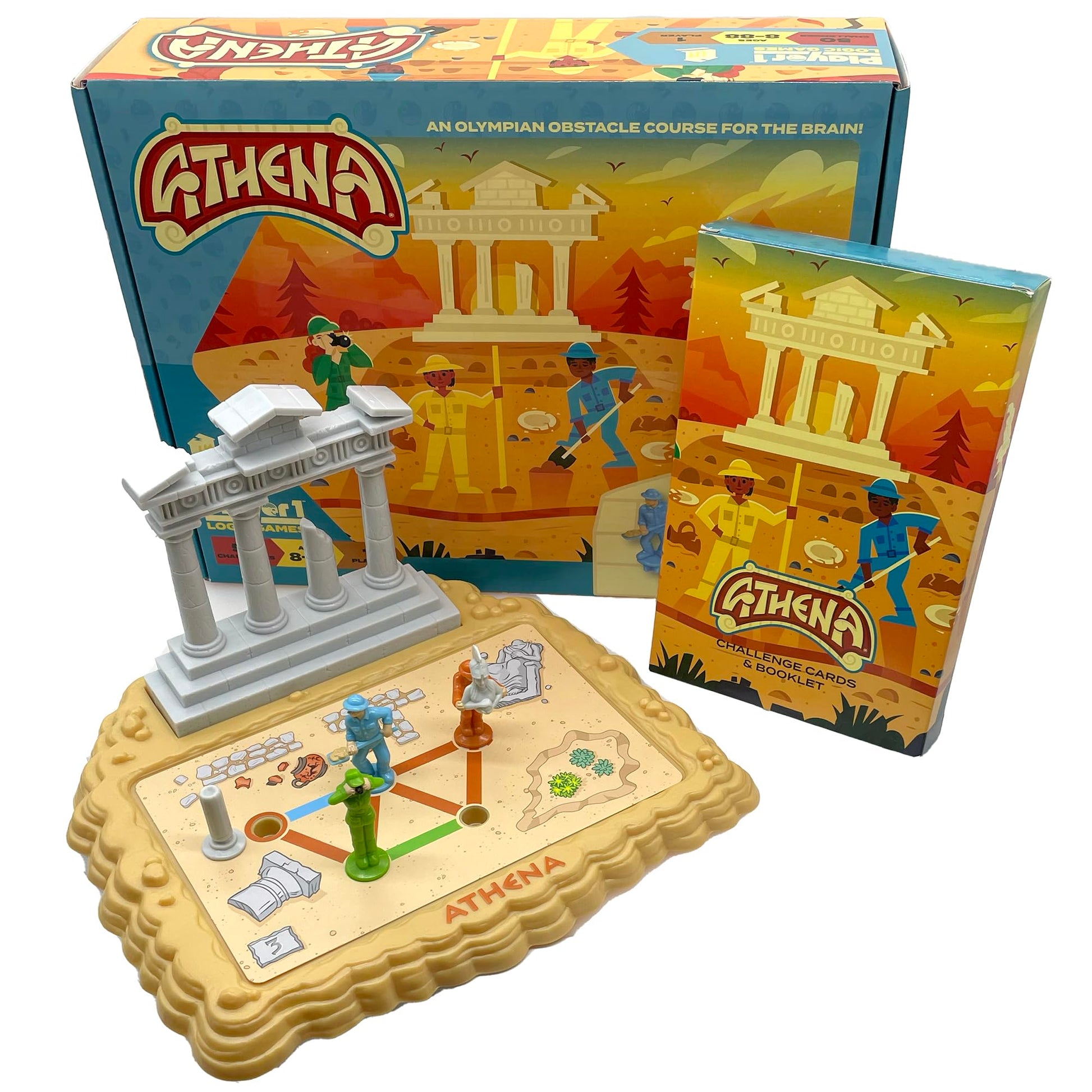 Player 1- Athena - Single Player Logic Game, 50 Challenges & Puzzles, Difficulty Levels Range from Easy to Difficult, Project Genius, Ages 8+