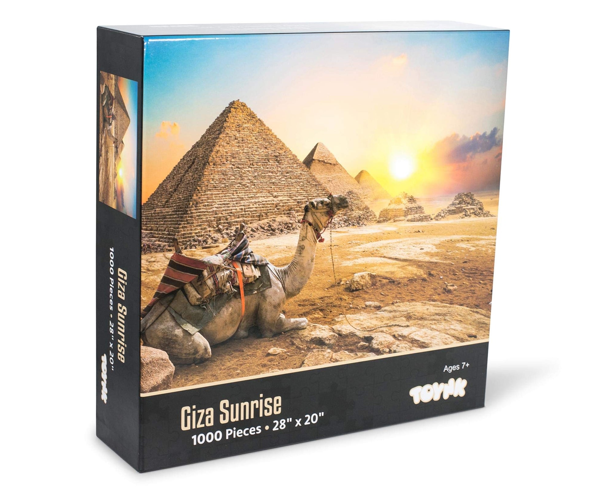 Giza Sunrise Ancient Egypt Pyramid Puzzle for Adults and Kids | Difficult 1000 Piece Jigsaw Puzzle Toy | Fun Quarantine Gift | Interactive Brain