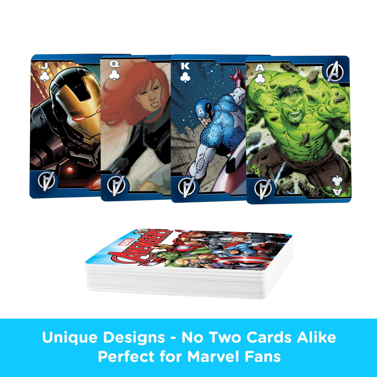 AQUARIUS Marvel Avengers Comics Playing Cards, 3",Multi-colored