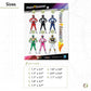 Desert Cactus Power Rangers Sticker - 8 Sticker Vinyl Decal Laptop Water Bottle Car Scrapbook Sheet Decorations Birthday Favor Party Supplies (2-18)