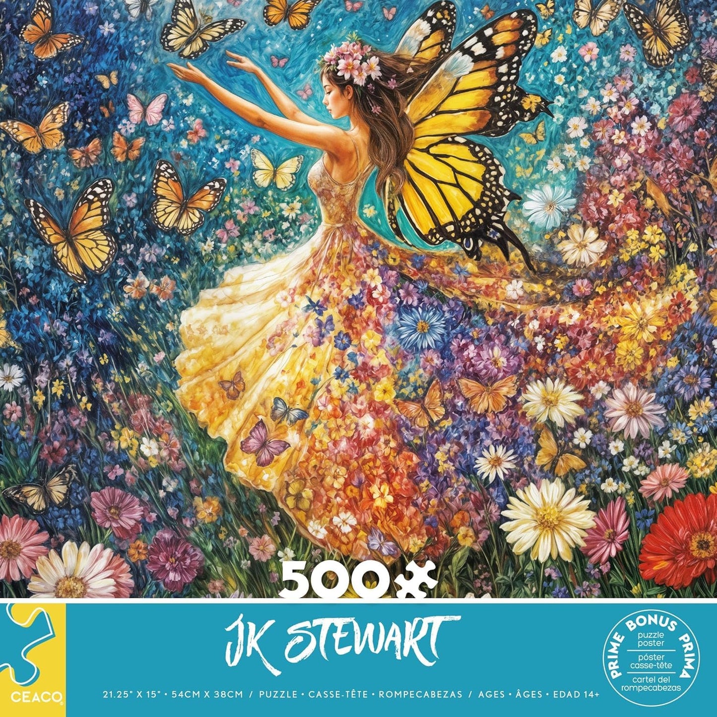 Ceaco - Lady Butterfly - 500 Piece Jigsaw Puzzle for Adults