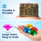 Sloosh Diving Gems Pool Toys, 16 Big Colorful Diamond with Pirate Treasure Chest,Swim Dive Toy for Kids Underwater Gemstone Swimming Training Gift