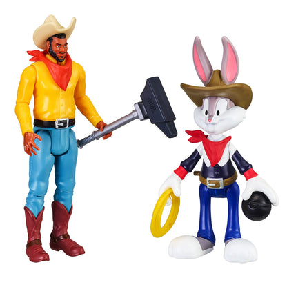 Oonies Moose Toys Space Jam: A New Legacy - 2 Pack - On Screen Team Up - Lebron James & Bugs Bunny (Cowboys), Multicolor, (14623)