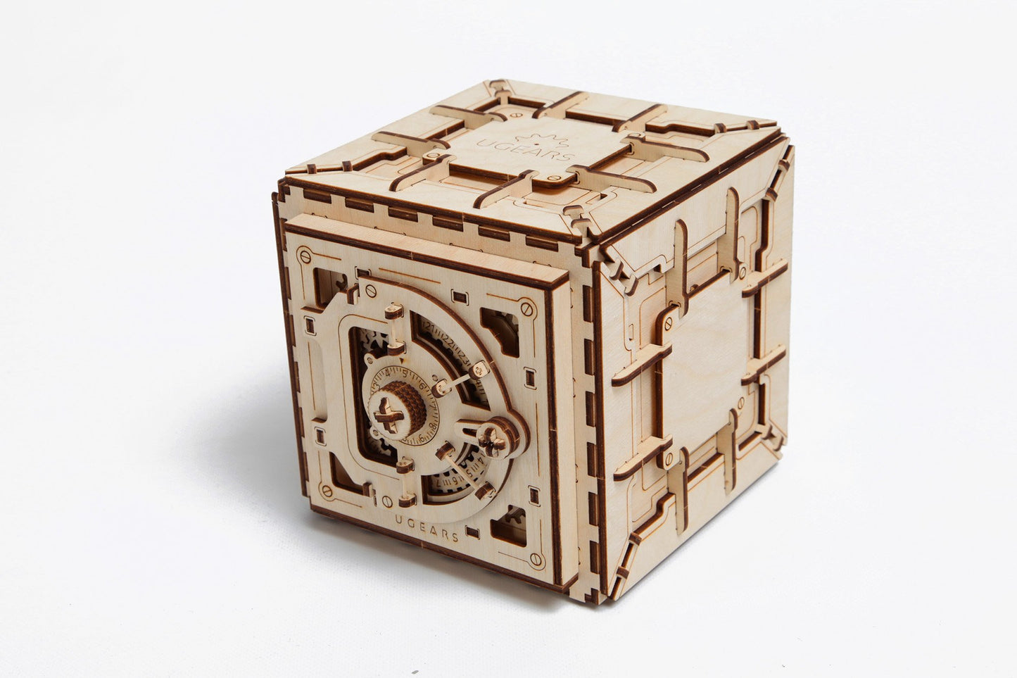 UGEARS Model Safe Kit 3D Wooden Puzzles for Adults - Wooden Model Kits for Adults - Mechanical Safe Puzzle Box, 3D Puzzles for Adult, DIY Wooden