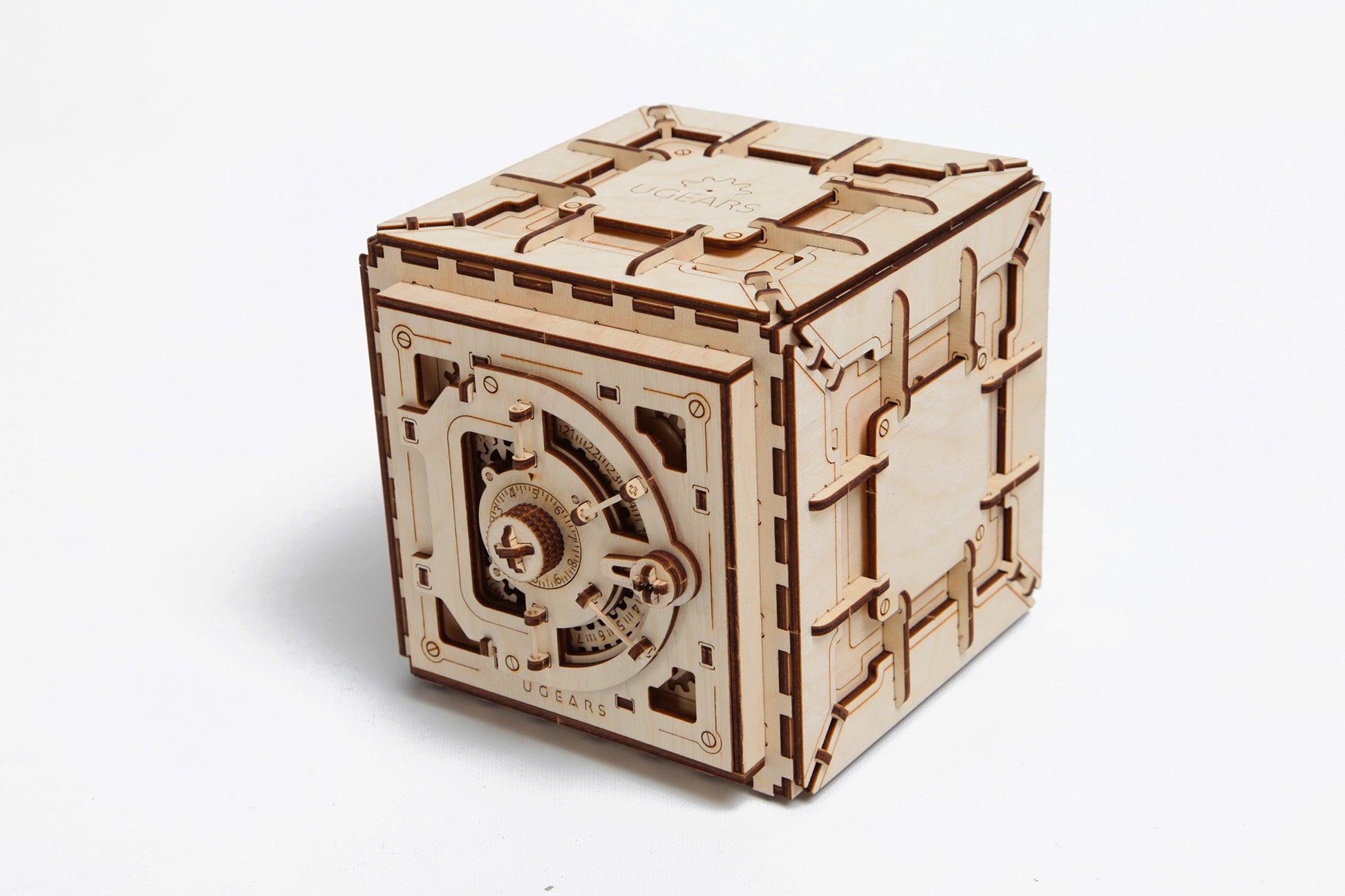 UGEARS Model Safe Kit 3D Wooden Puzzles for Adults - Wooden Model Kits for Adults - Mechanical Safe Puzzle Box, 3D Puzzles for Adult, DIY Wooden