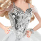 Barbie Signature 2021 Holiday Doll (12-inch, Blonde Wavy Hair) in Silver Gown, with Doll Stand and Certificate of Authenticity, Gift for 6 Year Olds