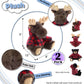 DolliBu Plush Black Bear and Moose with Red Plaid Hoodie - Soft Huggable Adorable Playtime Zoo Plush with Clothes, Cute Wildlife Cuddle Gift for Kids