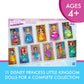 Disney Princess E4221 Little Kingdom Doll Collection, 11 Small Dolls with Glitter Dresses and 22 Snap-ins Accessories, Toy for 4 Year Olds and Up