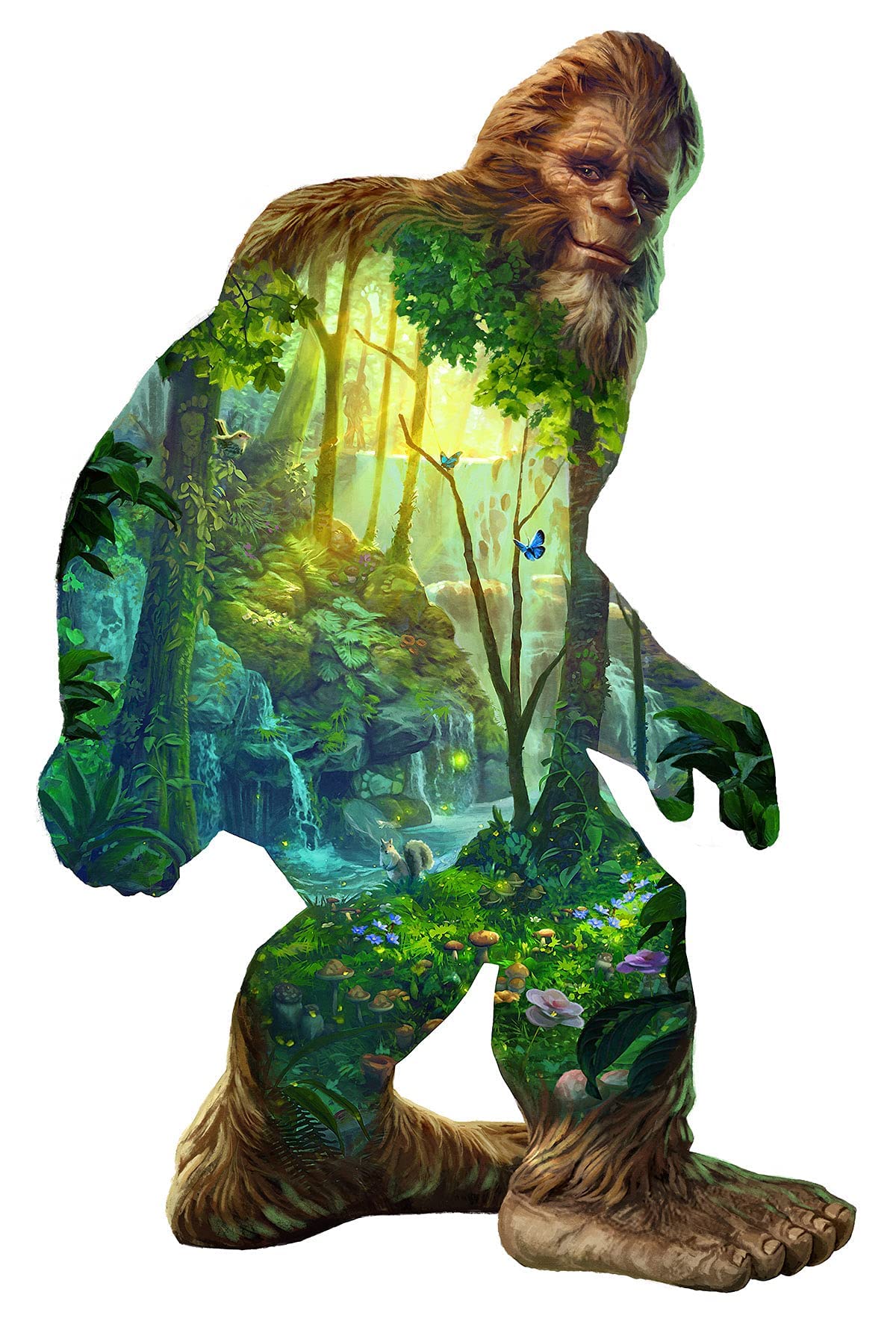 SUNSOUT INC - Big Foot - 850 pc Special Shape Jigsaw Puzzle by Artist: Patrick Ollila - Finished Size 25" x 38" Nature - MPN# 95040