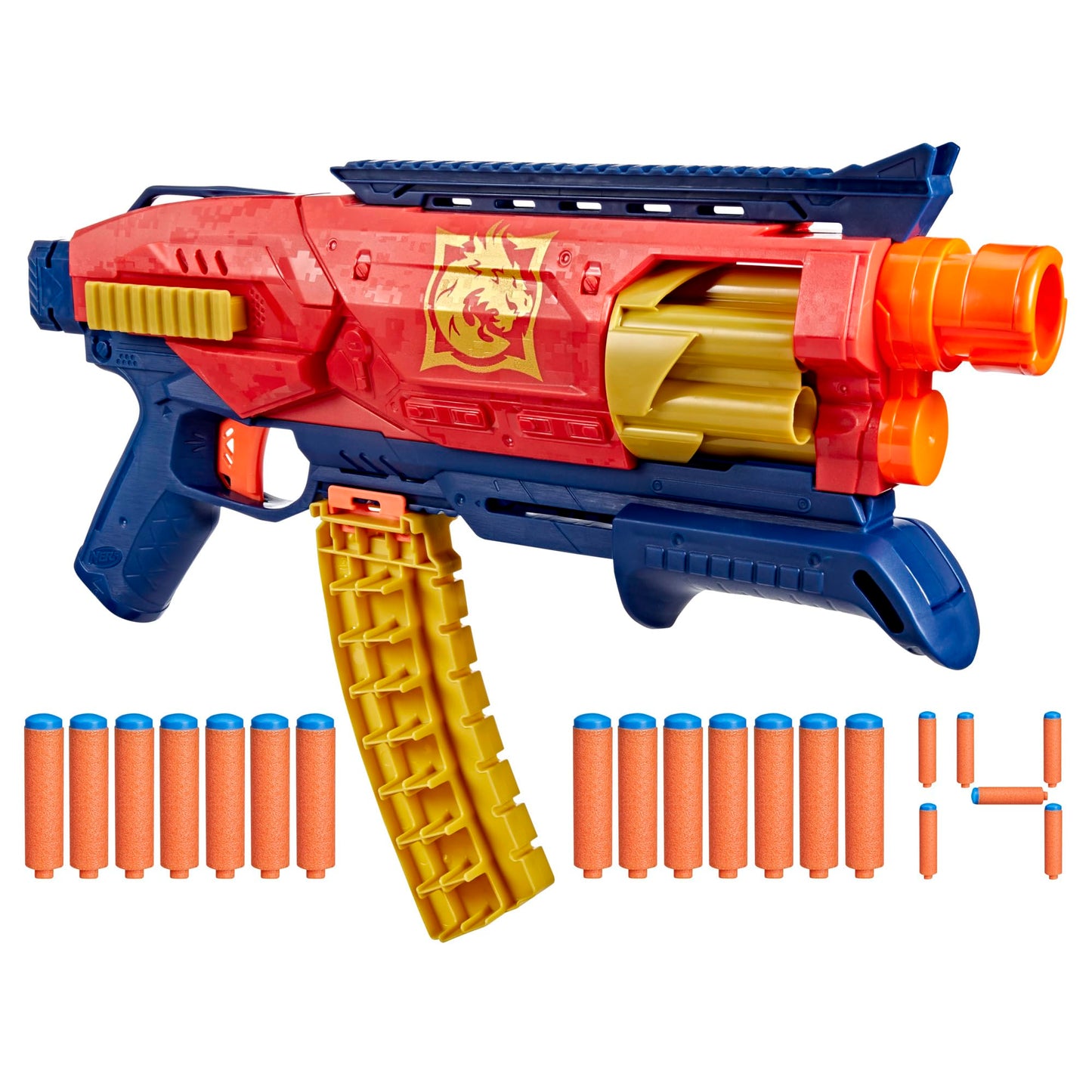 Nerf Loadout Shadowspeed Recon Blaster, 14-Dart Storage Attachment Accessory, 6-Dart Revolving Cylinder, 14 Nerf N1 Darts, Kids Toys & Gifts, Ages 8+