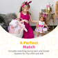 Playtime by Eimmie Doll Clothes & Accessories Set, Easter Holiday Dress with Matching Accessories, Fits American, Generation, & Similar 18-Inch Dolls