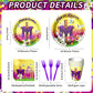 He is Risen Party Plates Supplies Tableware with Easter Jesus Paper Plates Napkins Cups Forks for Religion Christ Easter Party Decorations, Serves 24