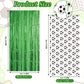 Soccer Party Decorations - Green Silver Streamers Backdrop Banner, 4 Pack
