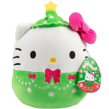 Squishmallows Original 8-Inch Hello Kitty Christmas Tree - Official Jazwares Christmas Plush - Collectible Soft & Squishy Sanrio Stuffed Animal Toy
