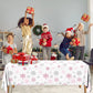 YTGUVBK Winter Snowflake Tablecloth 3pcs Pink Christmas Decorations Snowflake Plastic Table Cloth Winter Wonderland Disposable Table Cover