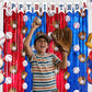 FESTFINDS 2 Pack Baseball Tinsel Foil Fringe Curtains Backdrop Party Decorations, Blue and White Red Door Streamers Banner Sports Themed Birthday