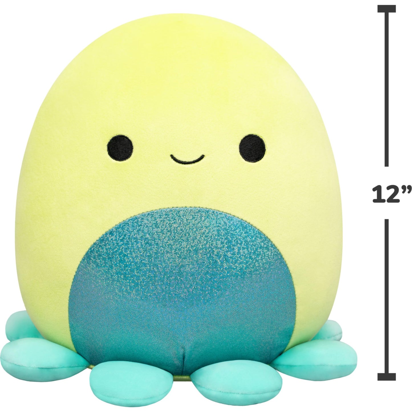 Squishmallows Original 12in Orphie The Lime Green Octopus with Teal Tentacles - Official Jazwares Plush (Medium-Sized)