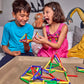 CMS MAGNETICS - (156-Piece Multi-Color Magnet Building Toy Tin Box Case Construction Sticks Set STEM Educational Learning Activity for Brain