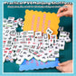 Maitys 4 Pcs Color Mahjong Shuffler Cards with Funny Sayings for Mixing Shuffling Tiles Thick PVC Shufflers with Wavy Scalloped Edges Mahjong