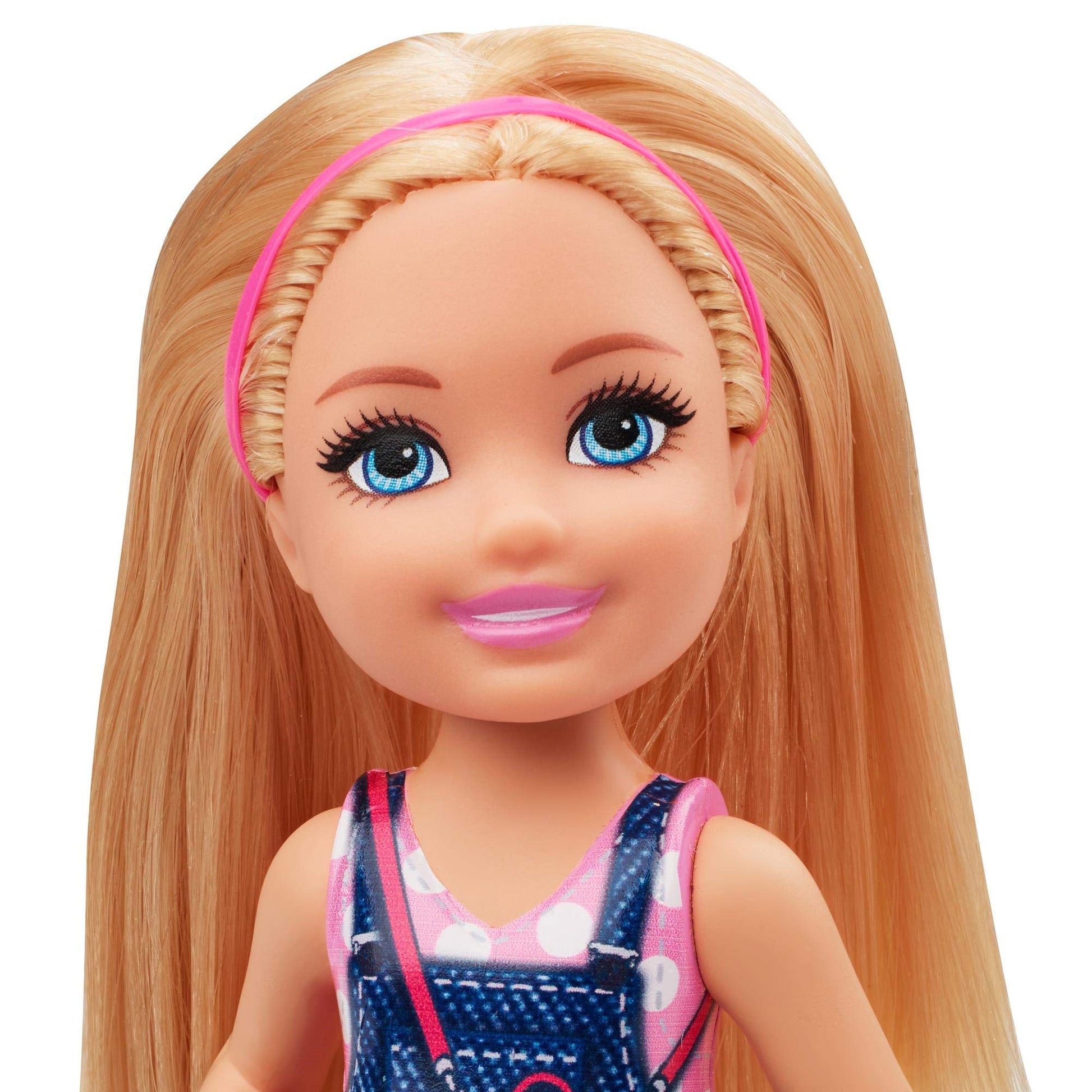 Barbie Club Chelsea Doll (6-inch Blonde) Wearing Graphic Top and Jean Skirt, for 3 to 7 Year Olds