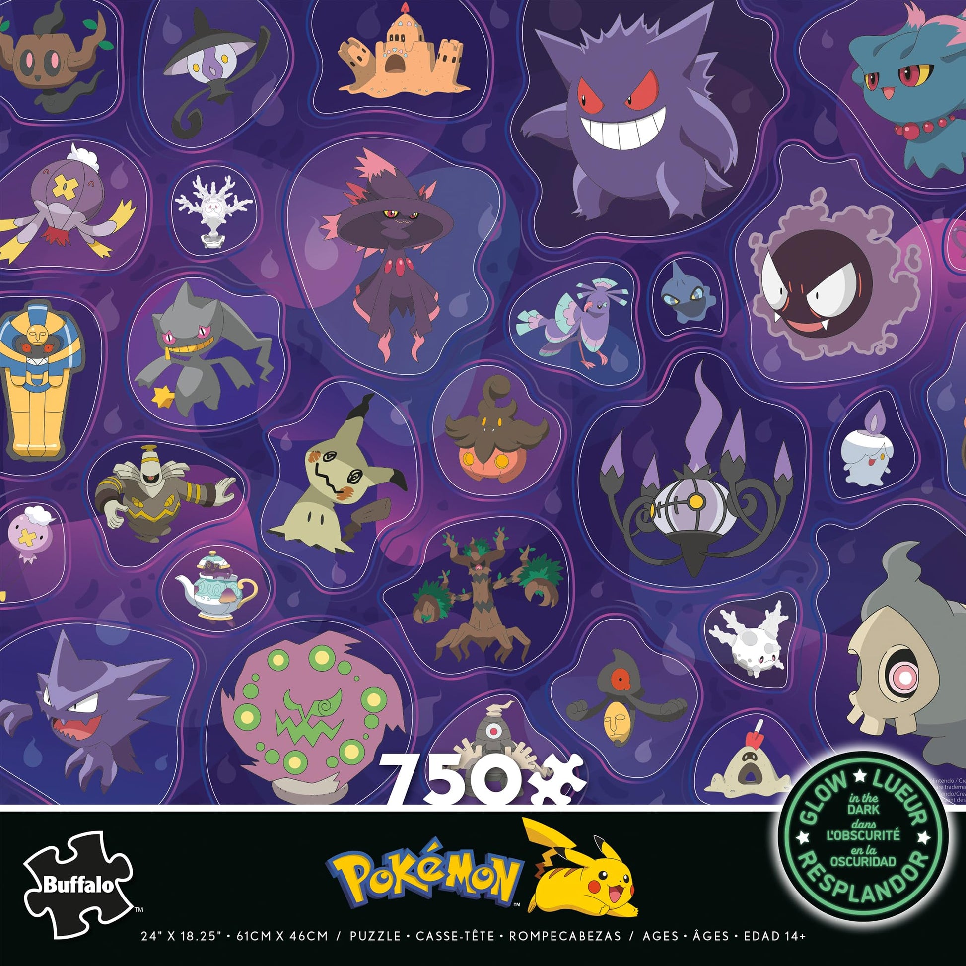 Ceaco - Pokémon Ghost Type - 750 Piece Jigsaw Puzzle for Adults