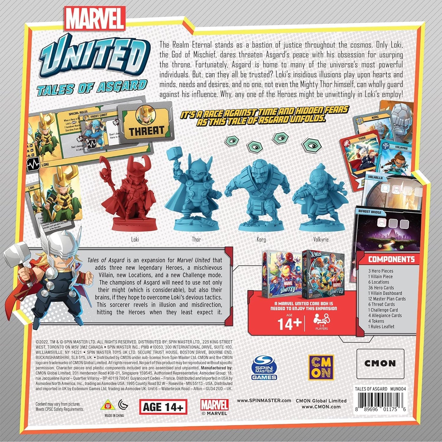 CMON Marvel United Tales of Asgard Expansion | Tabletop Miniatures Game | Strategy Game | Cooperative Game for Adults and Kids | Ages 14+ | 1-4